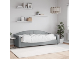 Vidaxl Sofá-cama Com Colchão 80x200 Cm Tecido Cinzento-claro