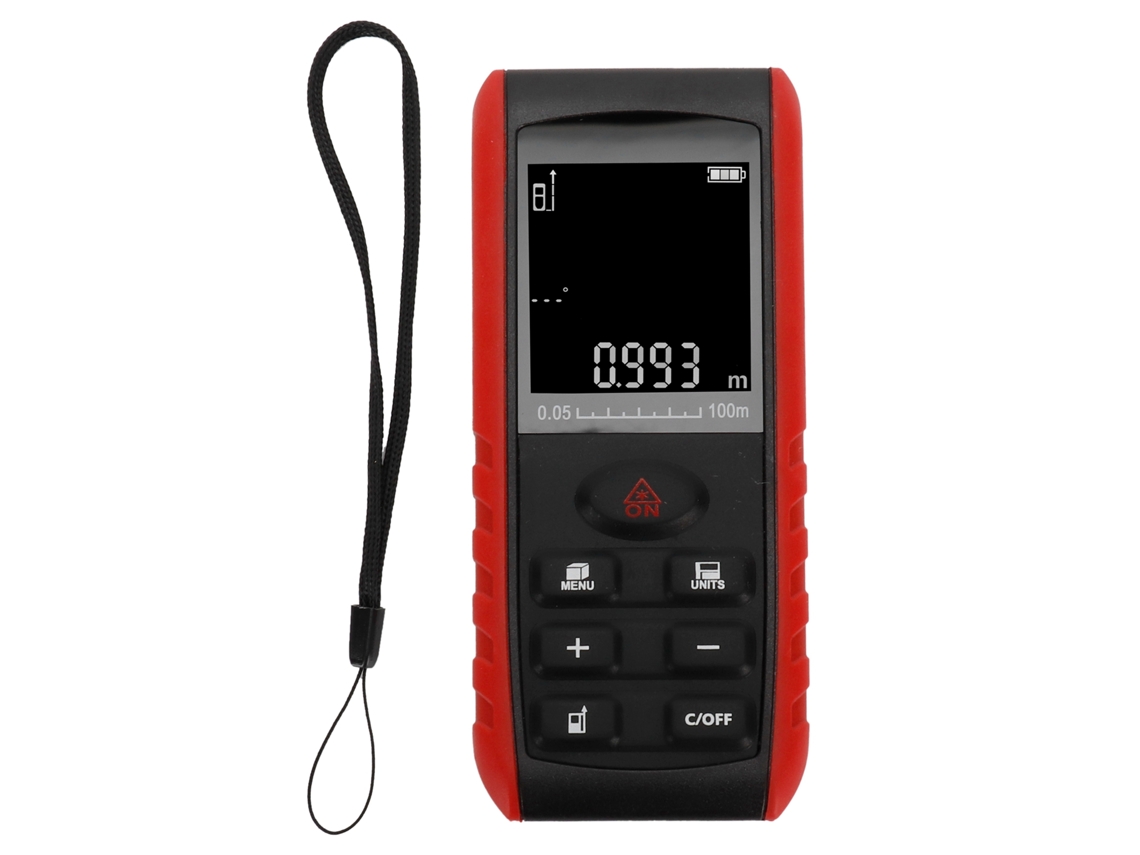 Medidor de distância infravermelho Primerox, portátil, IP54, 0.05-100m, laser, digital