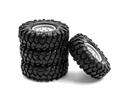 Pneus De Borracha Para Rc Crawler Com Aros De Roda Para 1/10 Traxxas Trx-4 Axial Scx10 90046 90047 Cc10