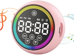 Despertador Digital Portátil Com Tela Grande, Visor Led E Som Potente