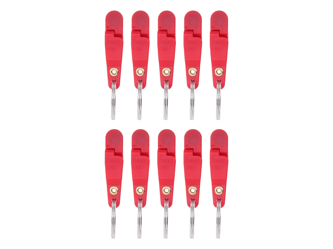 Clip de Lançamento Pesado para Pesca com Chaveiro Vermelho 10un