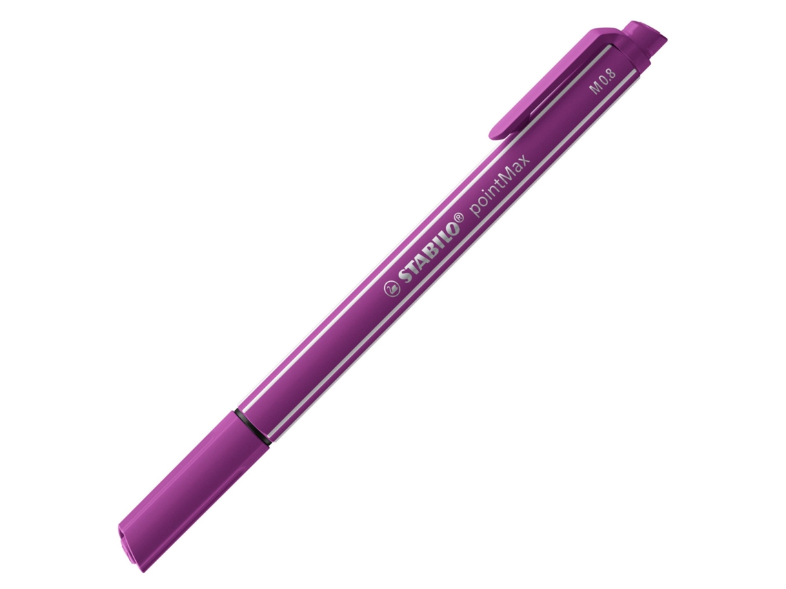 Caneta Marcadora de Ponta Fina STABILO Pointmax Médio Lilás 1 Peça