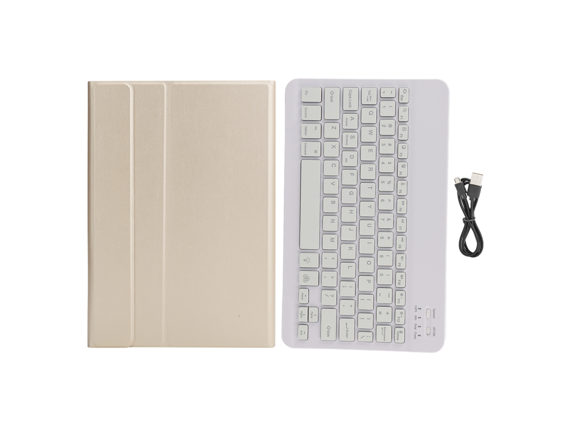 Capa Com Teclado Bluetooth Iluminado, Desmontável E Bateria Integrada Para Samsung Galaxy 10,4 Polegadas (2020).
