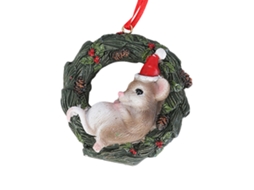 Laxiscreed Enfeite De Árvore De Natal Em Resina Com Rato Pendure Para Decoração Festiva