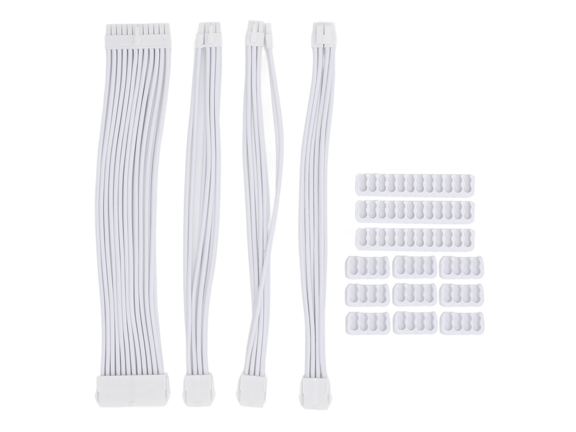 Aetheria cabo de Extensão de Placa mãe 24pin 30cm com Tecido de Nylon para Pc Branco