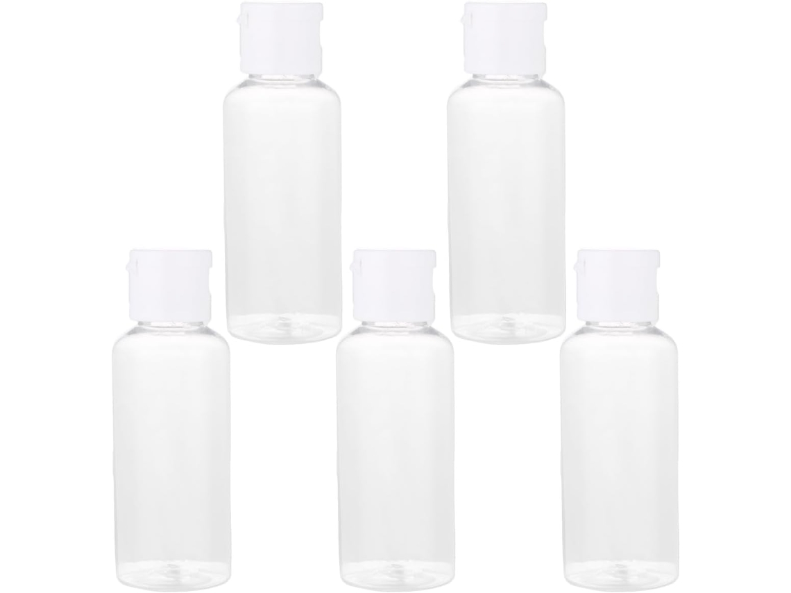 Frascos Cosméticos Vazios De Plástico Leve Com Tampa Flip-top De 50ml, Pacote Com 25 Unidades, Cores Variadas.