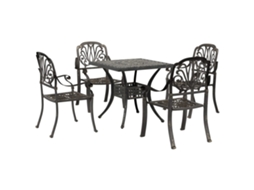Maison Exclusive - 5 Pcs Conjunto De Jantar Para Jardim Alumínio Fundido Bronze