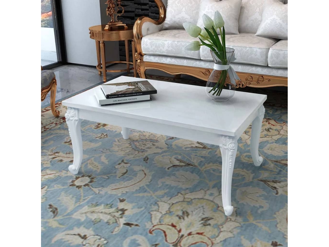 Vidaxl Mesa De Centro, 100x60x42 Cm, Branco Brilhante