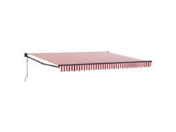 Toldo Retrátil Vermelho e Branco 400 × 300 Cm MAISON EXCLUSIVE