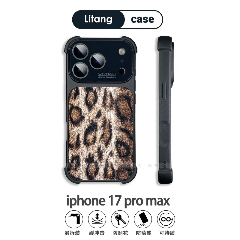 Capa Para Iphone 17 Air (preta) Com Estampa Resistente A Impactos, Feita De Tpu.