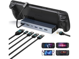 Docking Station Para Steam Deck/legion Go/msi Claw/nitro Deck, Dock Usb C 6 Em 1 Com Hdmi 4k Uhd Chronus (preto)