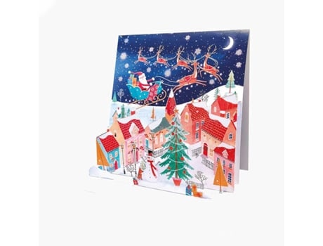 Postal Imagem 3d Pop Up Natal Pai Natal 20599
