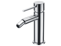 Misturador Monocomando Para Bidê Cromado Em Latão E Zama Com Cartucho Cerâmico à25mm E Tubos Flexíveis Imex Milos Stick