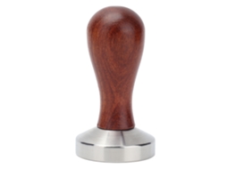 Compactador De Café 53 Mm Com Cabo Madeira E Martelo Aço Inoxidável Para Moído, Ideal Restaurantes.