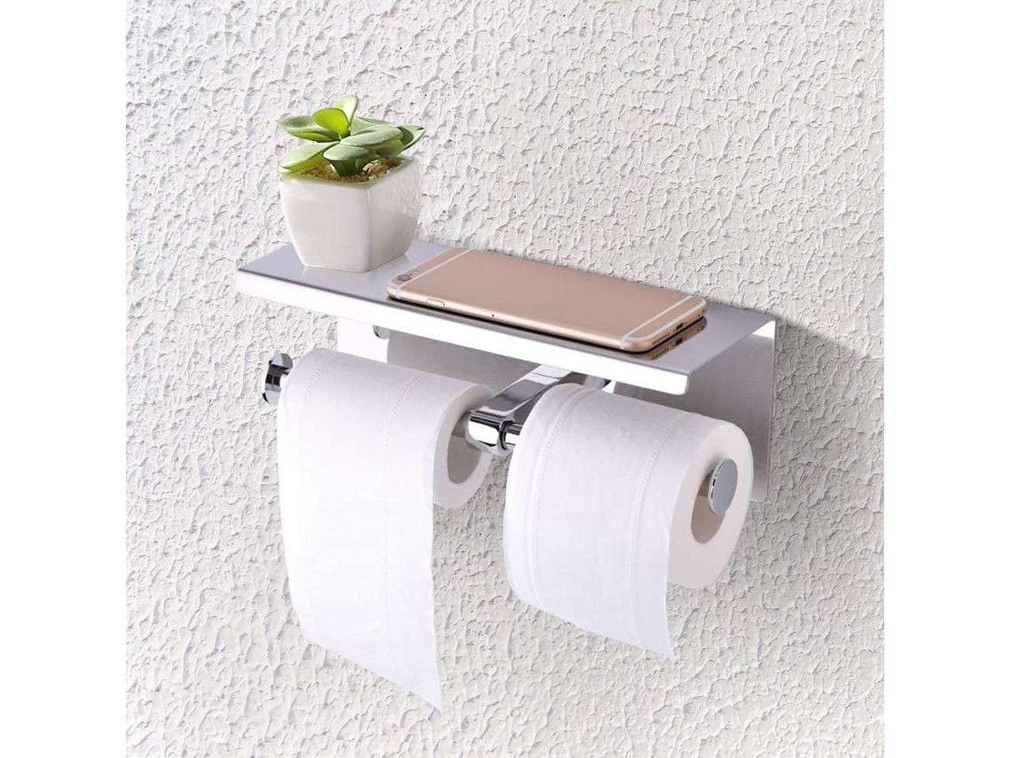 Suporte De Parede Resistente Jiawu Para Papel Higiênico, Em Aço Inoxidável Sus 304 Premium, Com Prateleira De