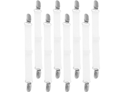 Abaodam 8 Prendedores De Lençol Ajustáveis, Clipes De Fixação Em Nylon E Metal, Cintas Elásticas Para Cama, Fixação E