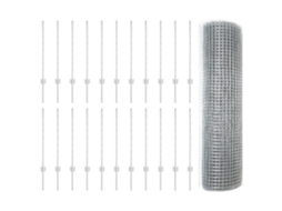Conjunto 1 Cerca Externa Vidaxl Prateado Aço (50 X 0,8 M)