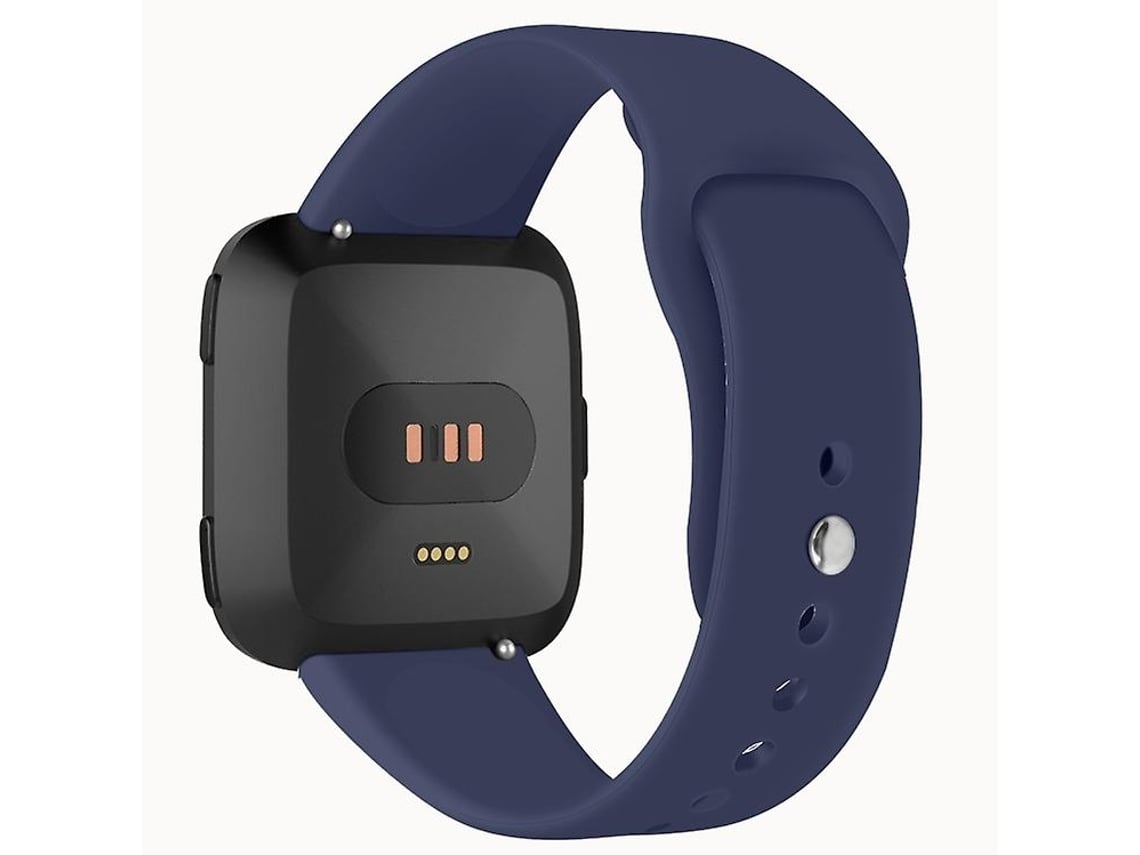 Lurelia Pulseira De Silicone Cor Sólida, Compatível Com Fitbit Versa 2// Lite, Azul Marinho, Acabamento Moderno