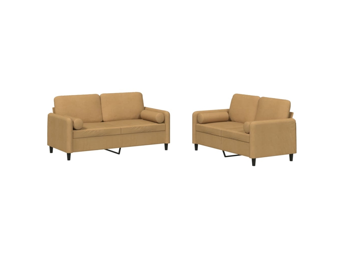 Sofa Set, Sofa Sets Vidaxl Marrom Veludo (n/a)