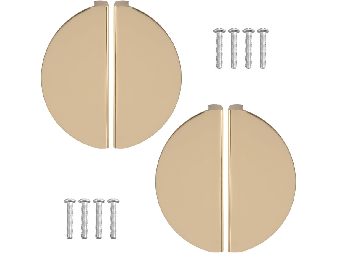 Bestonzon 4-puxadores E Alças Práticos, Design Elegante, Alumínio Espacial, Semicirculares, Dourados, Para Gavetas E