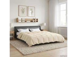 Vidaxl Edredom De Inverno 200 X 220 Cm Inverno Creme Respirável