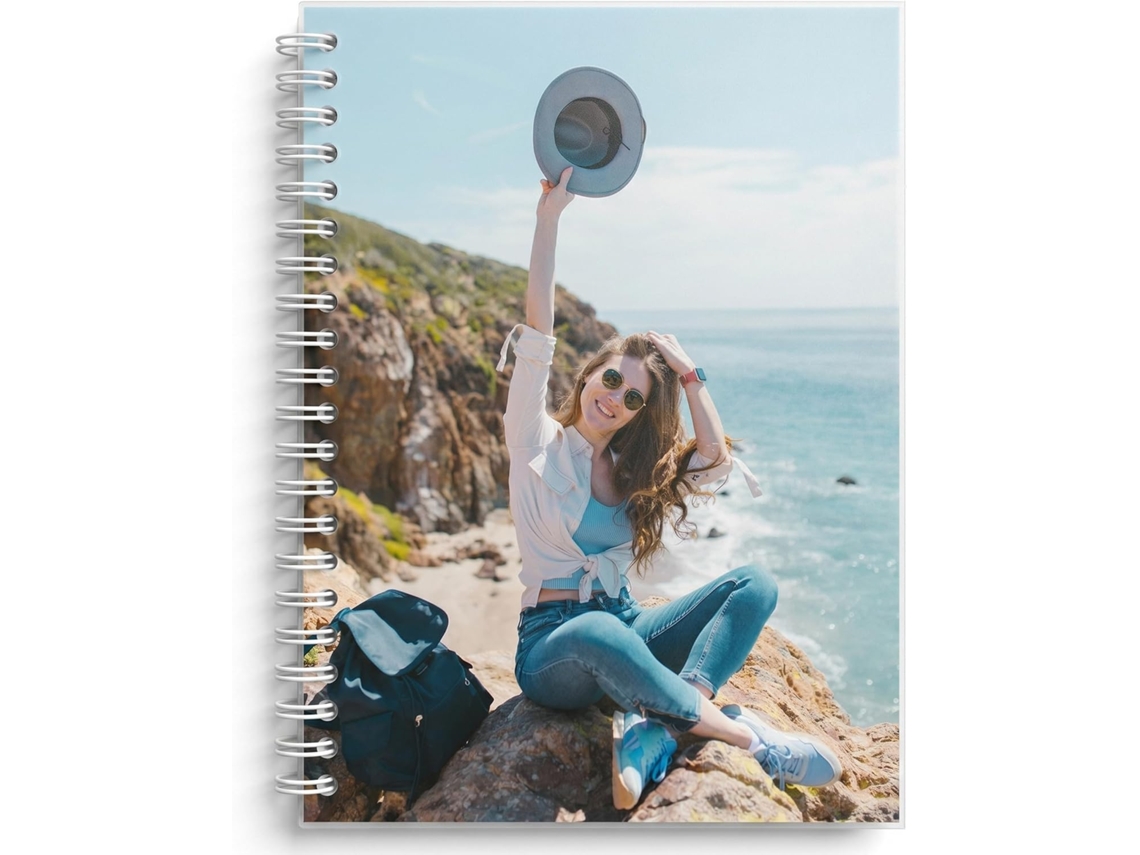 Caderno Fotos Personalizado Lehaha Com Espiral Capa Em Polipropileno Fosco Prova D'água Para Escola