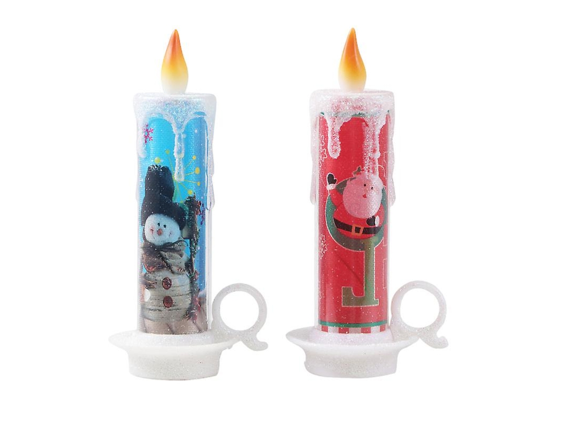 2 Peças de Luz de Vela Led de Natal ALLINLESS