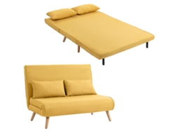 Sofá cama PRIME KANG 2 em 1, com encosto e almofada ajustáveis, tecido efeito linho, 72x78x79cm