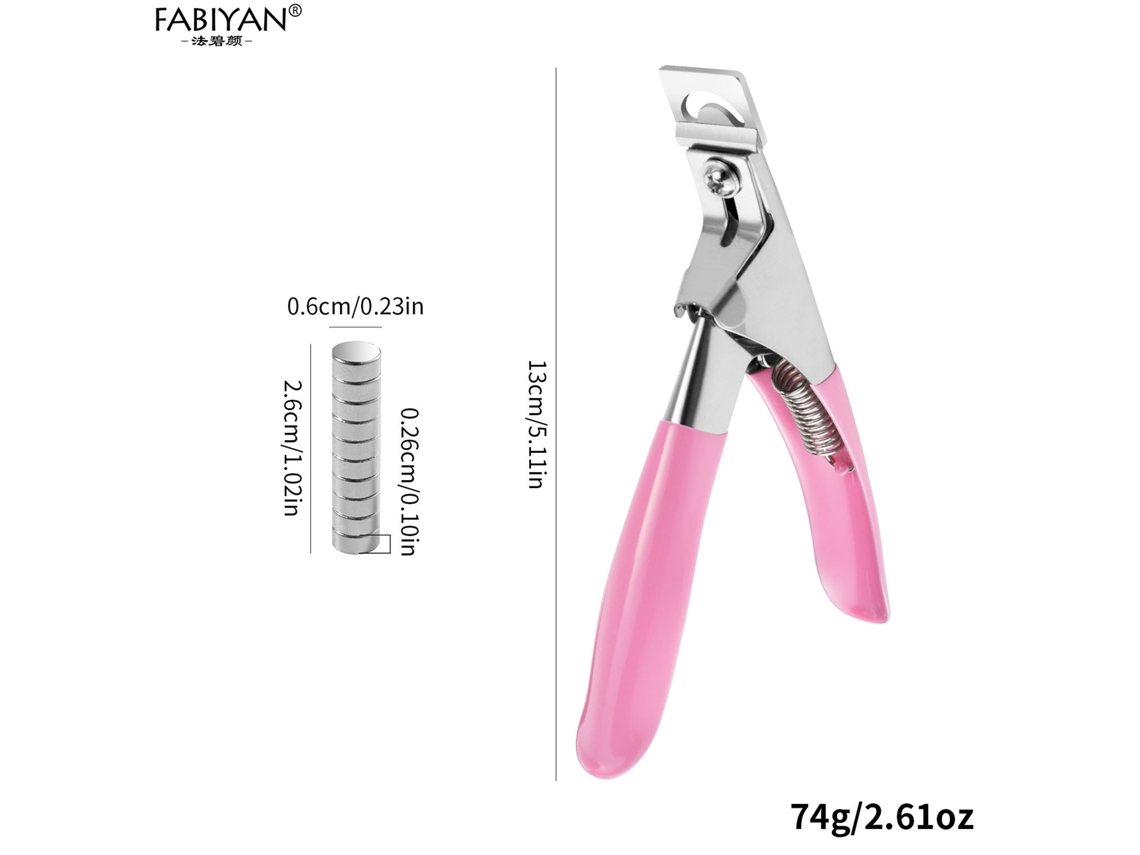 Cortadores De Unhas E Ferramentas De Manicuretesoura Rosa De Ponta Chata + 10 Ímãs Redondos (6*2,6 Mm)