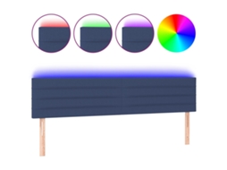 Led Headboard, Led Headboards Vidaxl Azul Tecido (160 X 5 X 78/88 Cm)