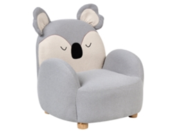 Sillón Infantil Beliani Hervik De Poliéster Gris 55x49x63
