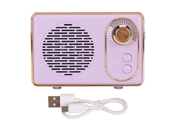 Altifalante Bluetooth 5.0 LAXISCREED Vintage Roxo