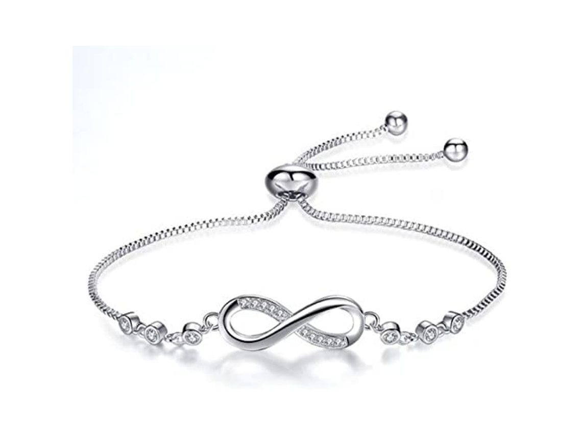 Pulseira de Prata Infinity para Mulheres S/MARCA