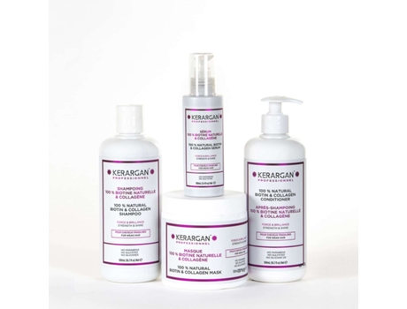 Champô Condicionador Máscara e Sérum Biotina e Colagénio KERARGAN