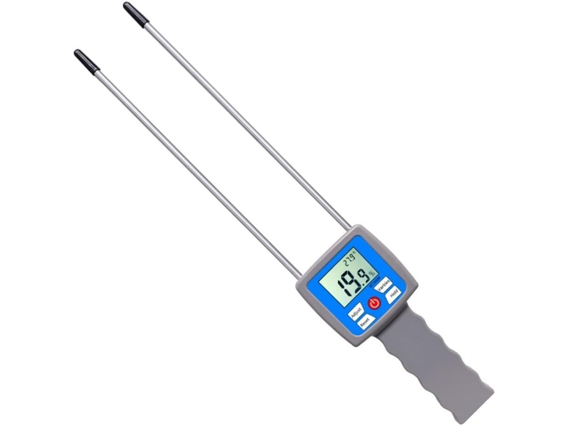 Medidor De Umidade Digital Para Papel, Madeira E Fibra Com Faixa 0a 95%, Portátil, Tela Lcd Retroiluminada