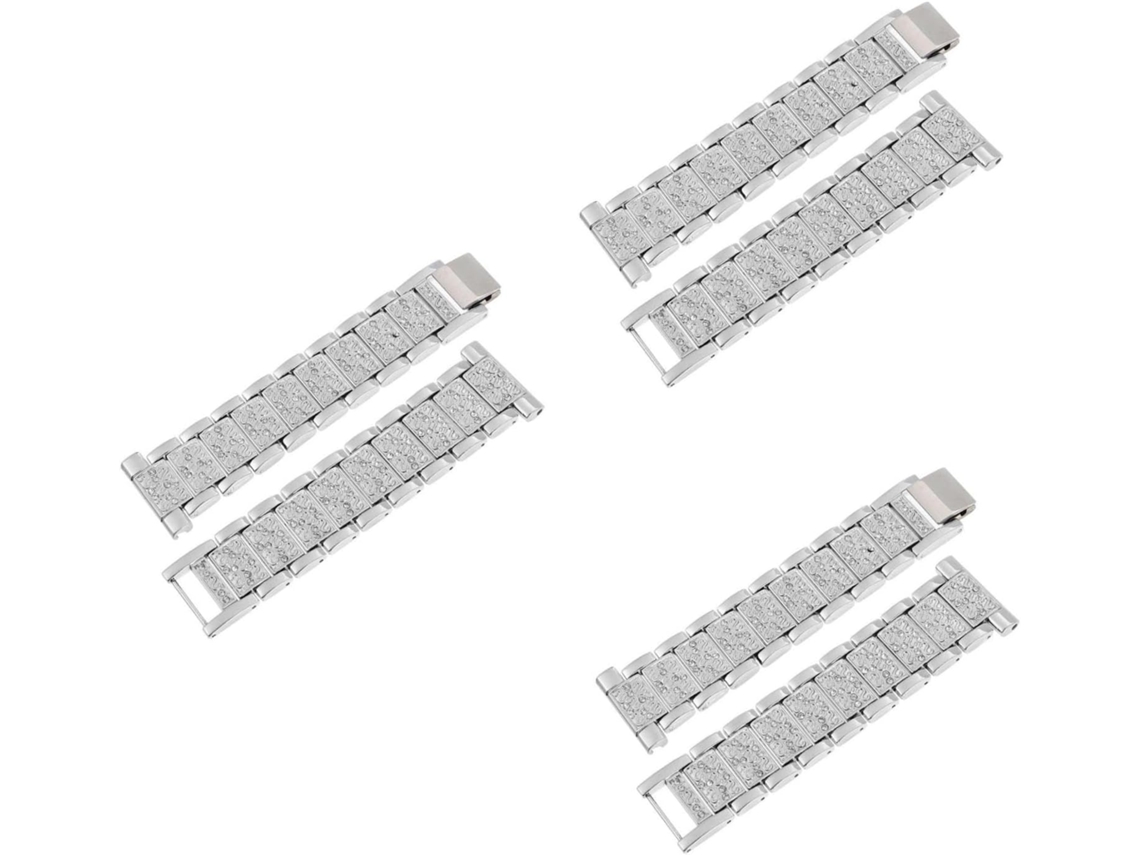Conjunto De 3 Pulseiras Relógio Com Strass, Acessórios Para