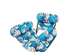 Boia inflável AQUAFORGE, dobrável, dupla função, com encosto, espreguiçadeira, brinquedo inflável para piscinas e praias