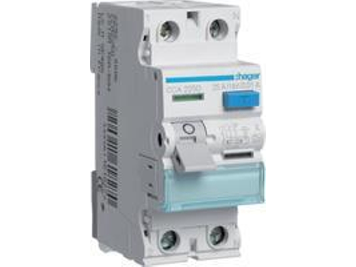 Disjuntor de corrente residual Cca225d 25a 2 polos 0,01a A Hager (cca225d)