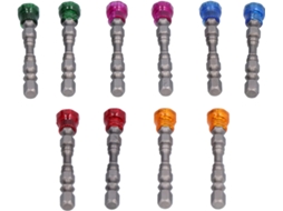 Conjunto De Bits Circulares Magnéticos, Bits De Chave Fenda Magnéticos Em Aço Liga, 10 Peças De 1, 4 Polegadas Com