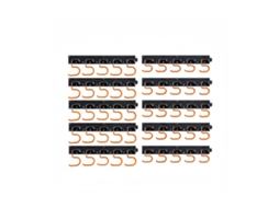 Relaxdays Suporte De Parede Para Ferramentas De Jardim, 20 Ganchos, 4 Barras, A X L X P: 5 X 43 X 2 Cm, Preto/laranja