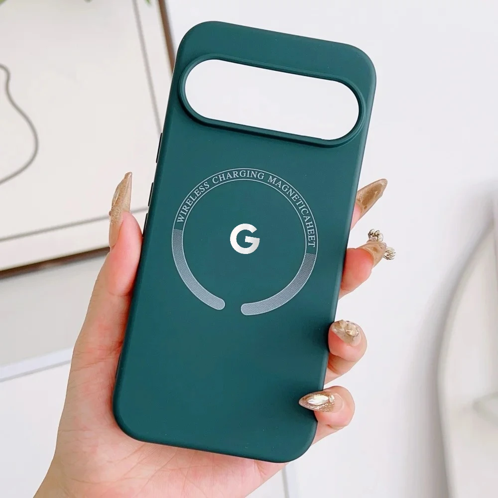 (verde Escuro, Google Pixel 8a) Capa De Celular Em Silicone Líquido, Macia Ao Toque, Compatível Com Carregamento Sem Fio Magnético.
