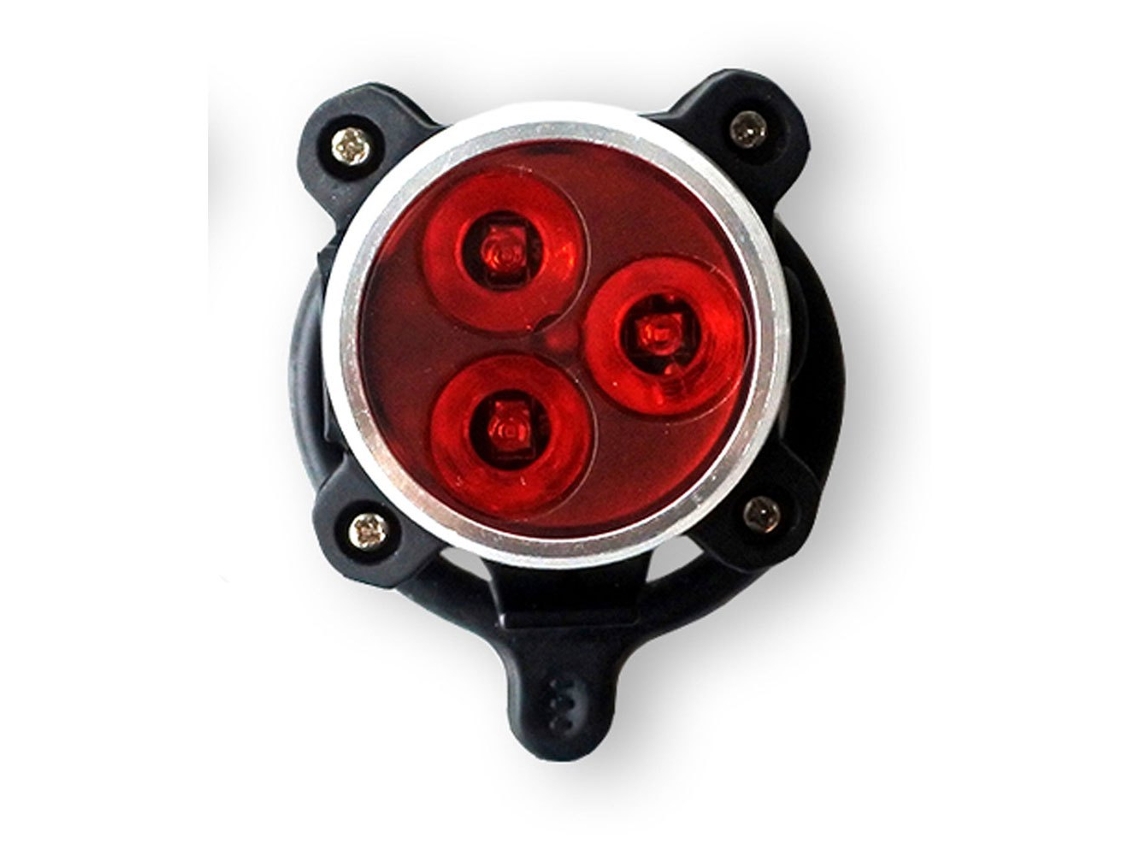 Luz Traseira Rechargable Usb 3 Led Prateadoeleven