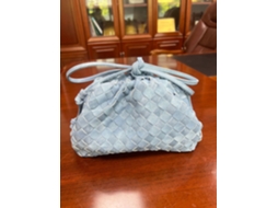 Bolsa Nuvem de Tecido, Dumpling Plissada, Tote azul Jeans AQUAFORGE
