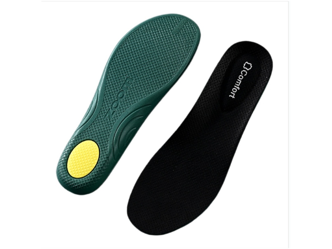 Palmilhas Masculinas Esportivas com Alta Elasticidade e Absorção de Choque, Couro Bovino + Algodão Ecológico, Tamanhos 41/43/45 Black 43 INF