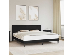 Vidaxl Estrutura da Cama Preto 180 X 200 Cm Couro Sintético