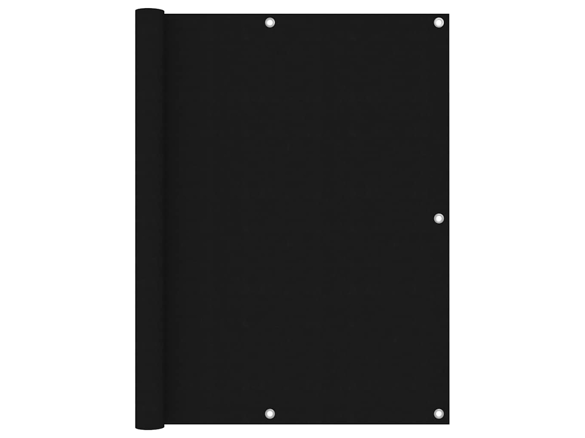 Vidaxl Tela De Varanda 120x600 Cm Tecido Oxford Preto