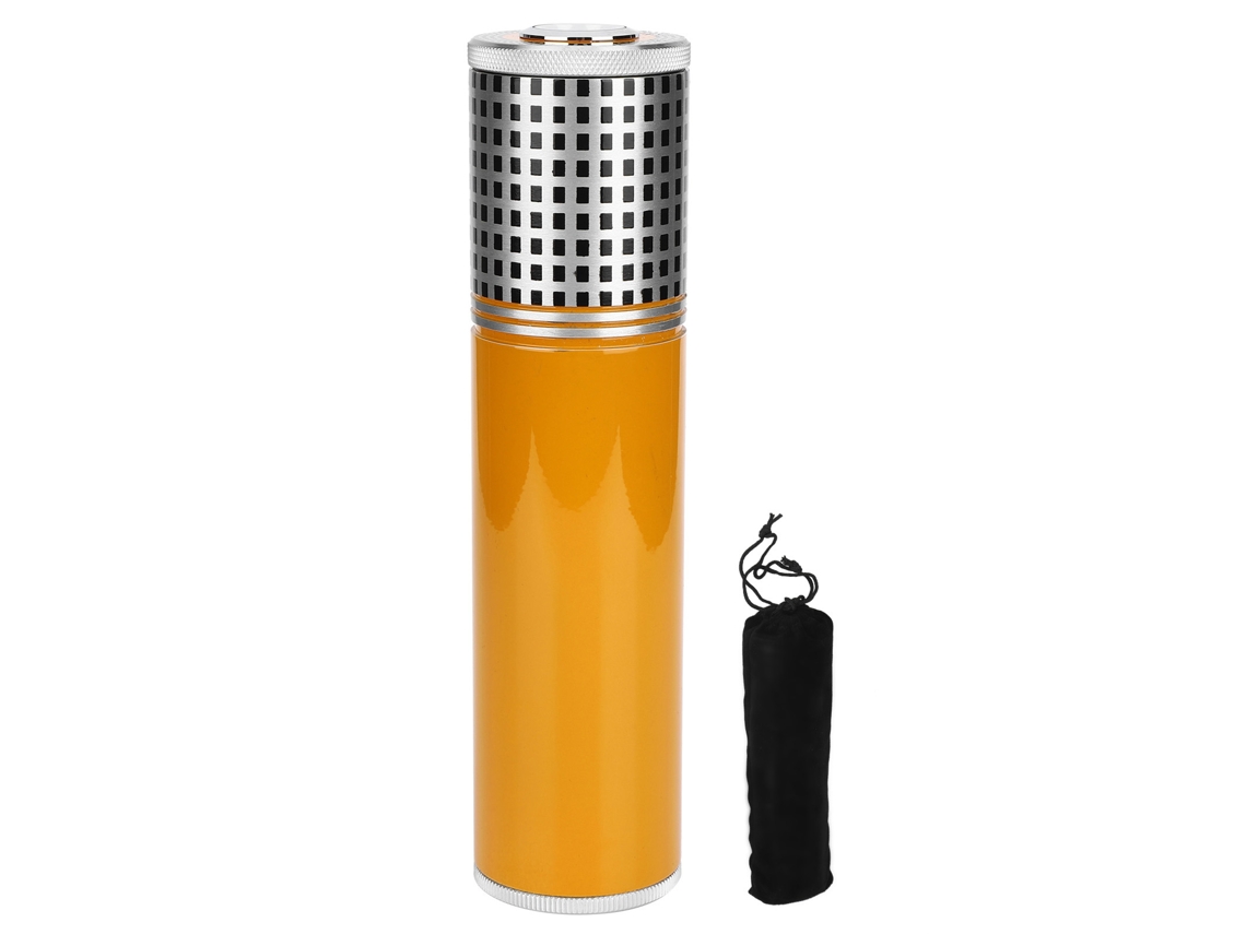 Tubo de cigarro portátil de liga de zinco para armazenamento em viagens de 3 cigarros e acessórios para cigarros.