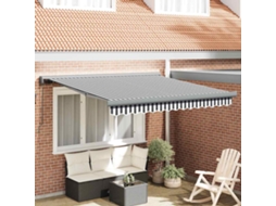 Vidaxl Toldo Retrátil 3x2,5 M Tecido E Alumínio Antracite E Branco