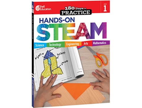 Livro 180 Days HandsOn STEAM Grade 1 180 Days of Practice de Kristi Sturgeon (Inglês)
