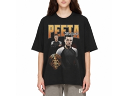 Rockinstone Hunger Games Movie Peeta Duo Photo Black Adult T-shirt Size:l